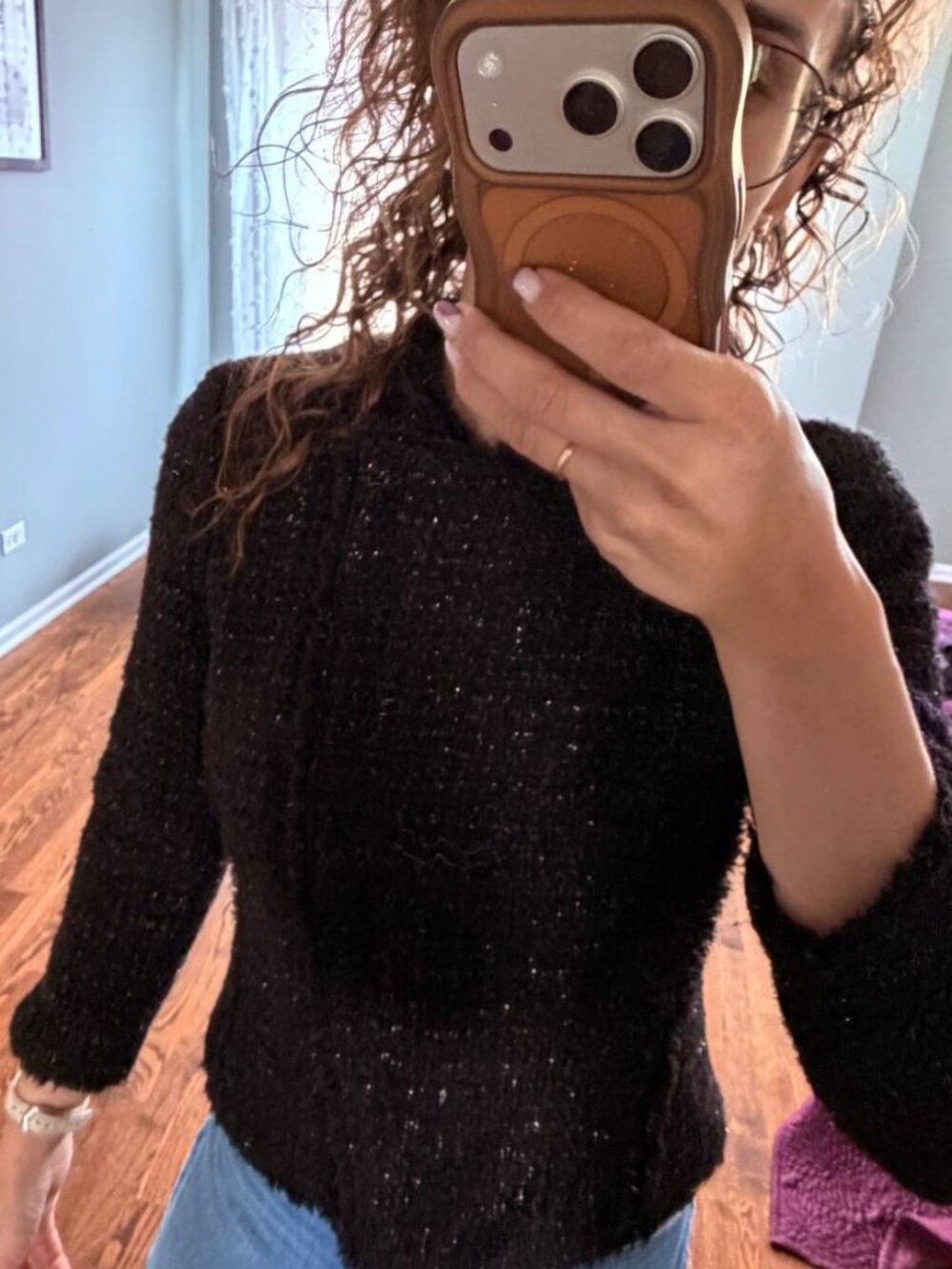 EXPRESS Black Sweetheart Neckline Structured Jacket